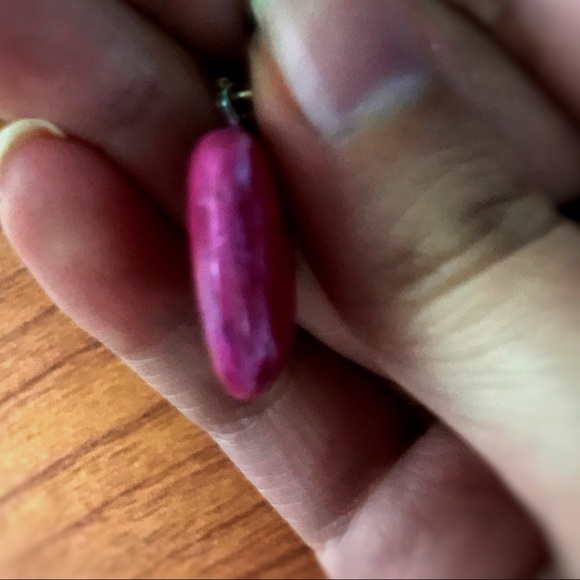 Round Red Violet Necklace - Picture 5 of 5